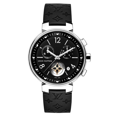 louis vuitton tambour all black chronograph|Louis Vuitton tambour gmt automatic.